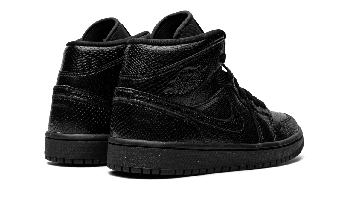 Jordan 1 Mid Black Snakeskin (Women's)