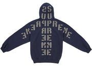 Supreme Mirrored Applique Hooded Sweatshirt Navy
