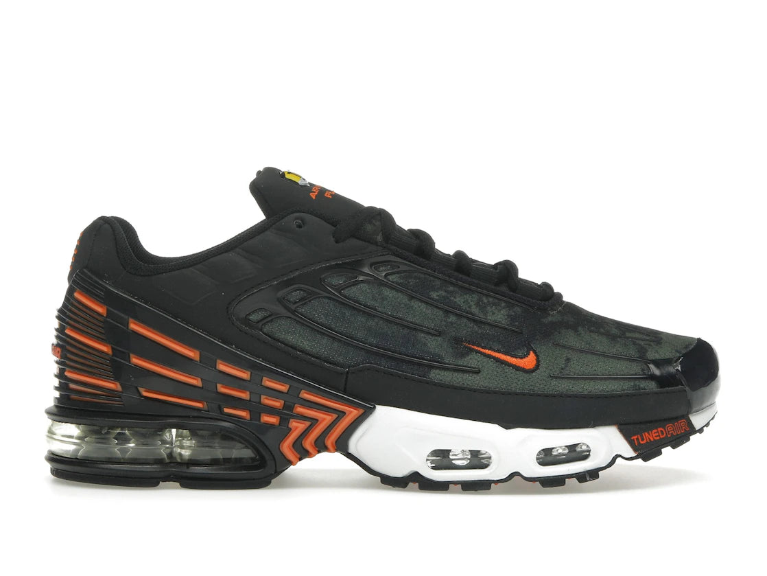 Nike Air Max Plus 3 Camo Medium Olive Safety Orange