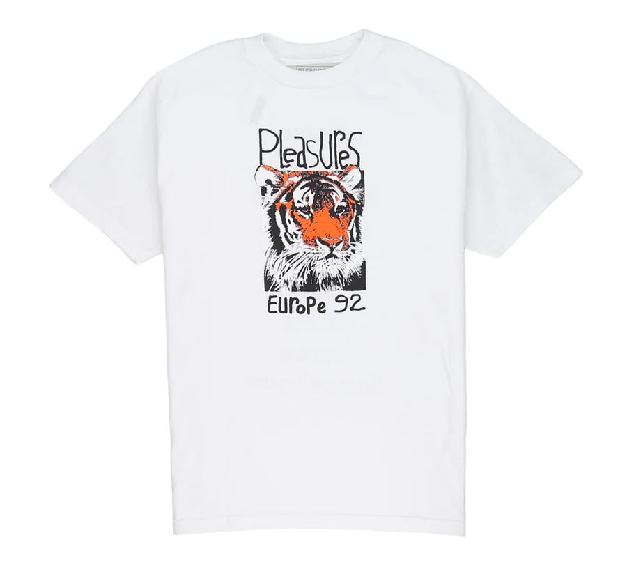PLEASURES Europe 92 Tee White