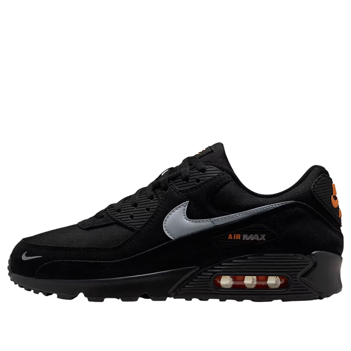 Nike Air Max 90 Black Metallic Cool Grey Orange
