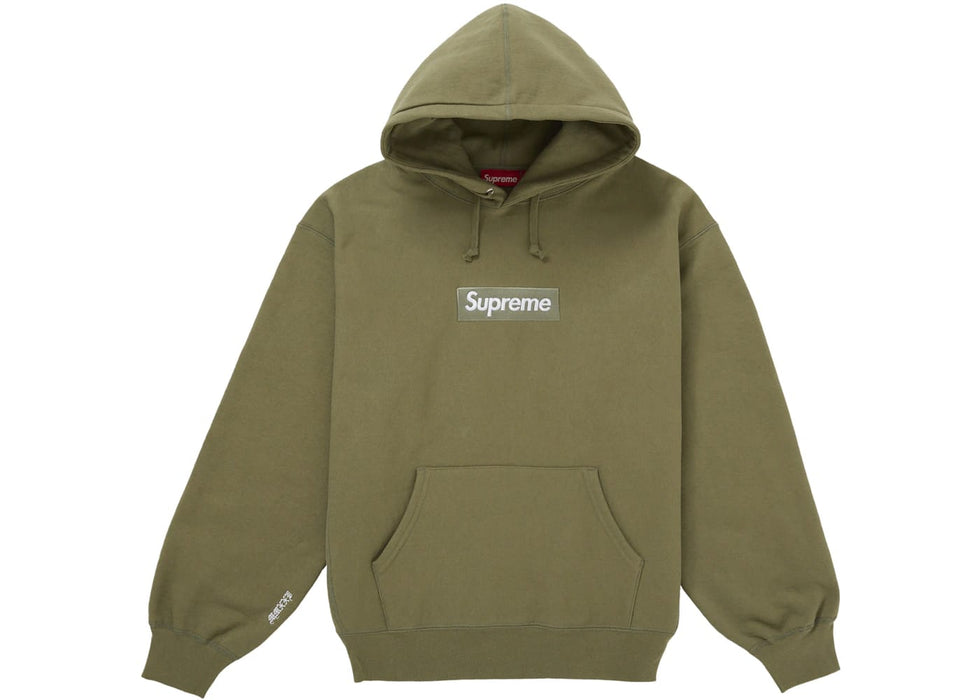 Supreme Box Logo Hooded Sweatshirt (FW25) Light Olive