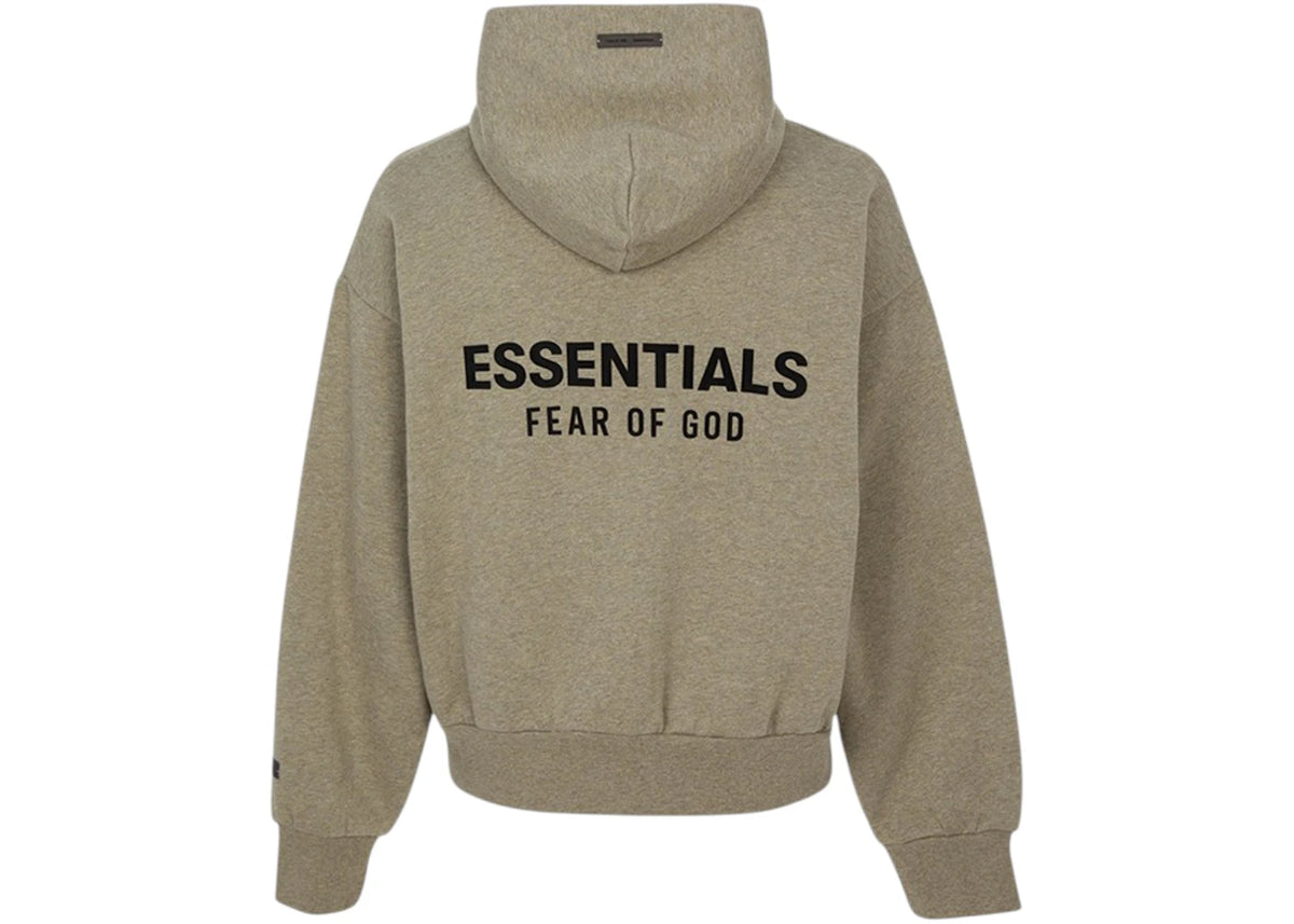 Fear of God Essentials Classic Hood Zip Up Sweatshirt Homestead Heather