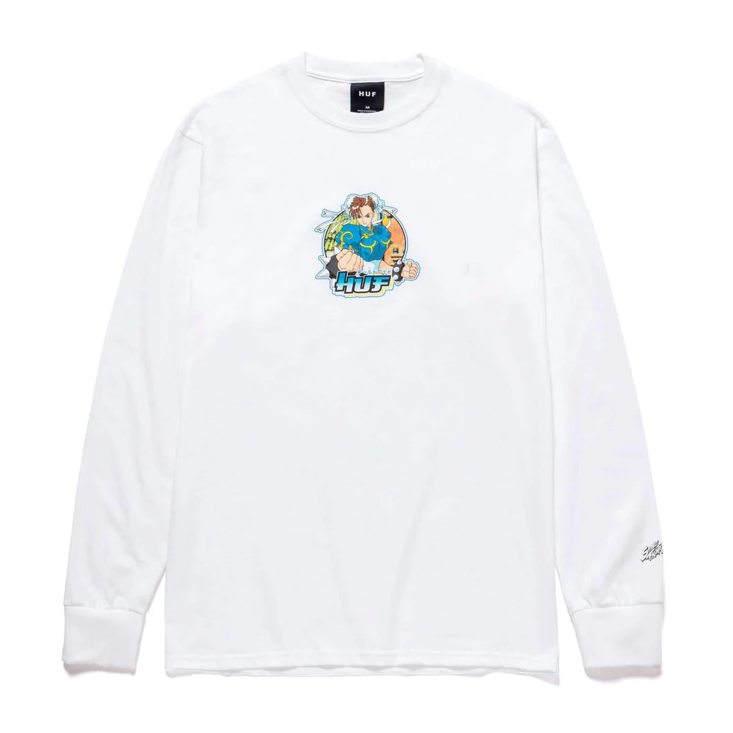 HUF Chun-li Longsleeve Tee White