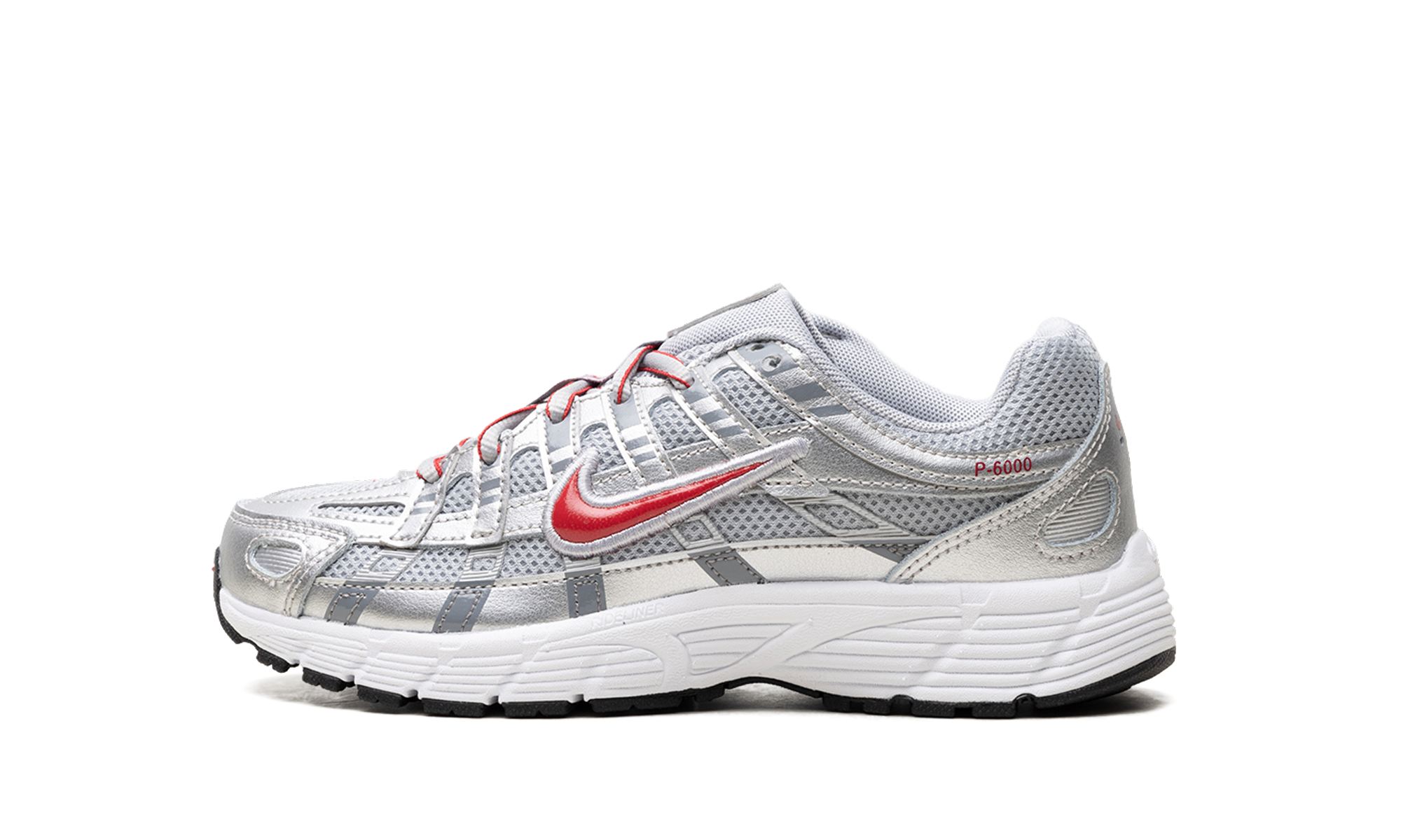 Nike P-6000 Metalic Silver Cool Red (GS)