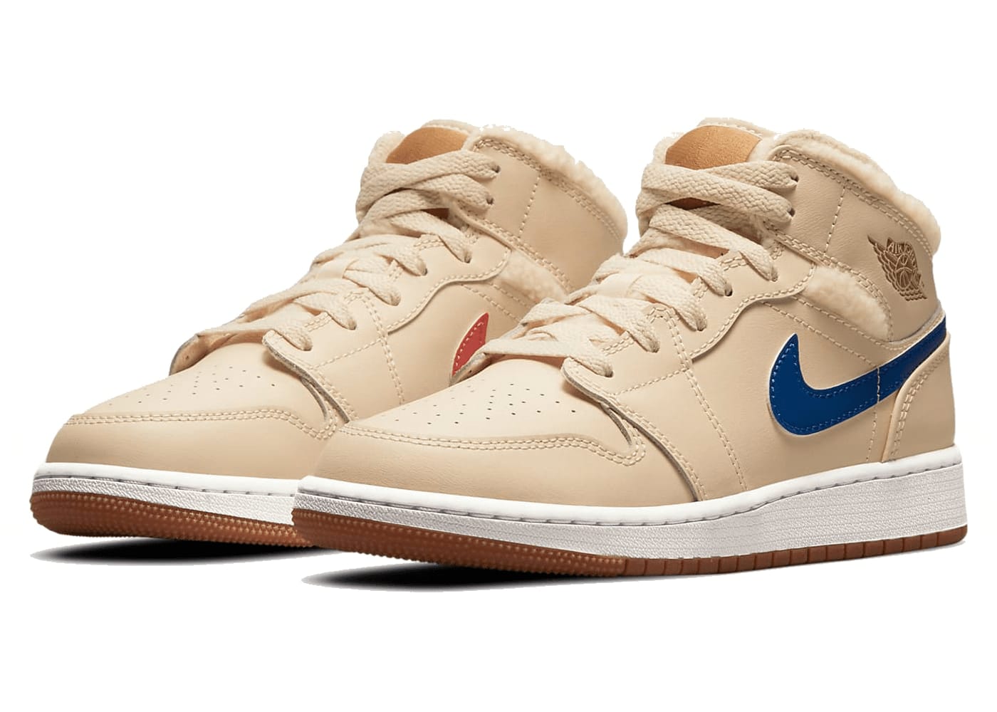 Jordan 1 Mid Utility Fleece Pearl White (GS)