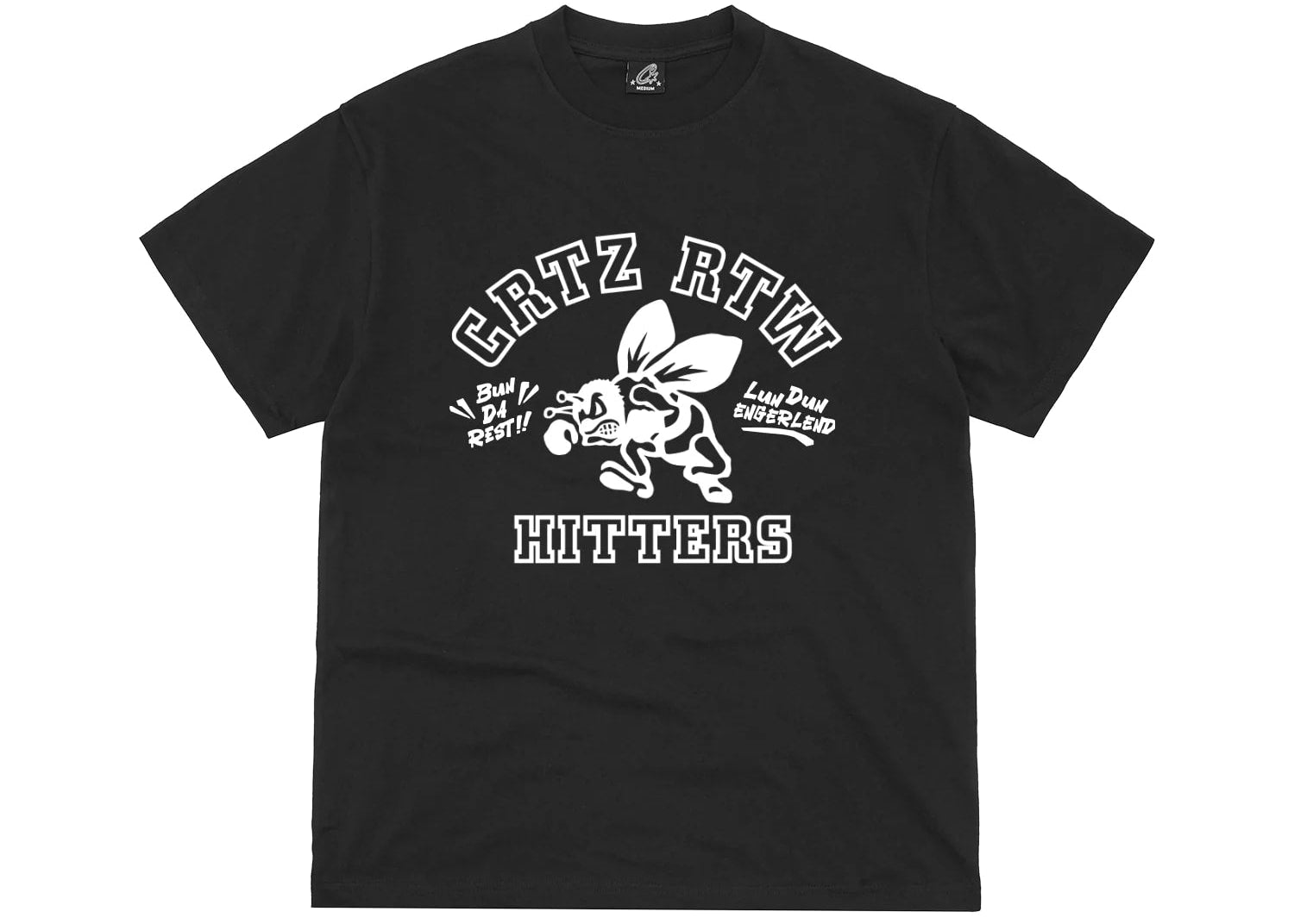 Corteiz The Hitters Tee Black White