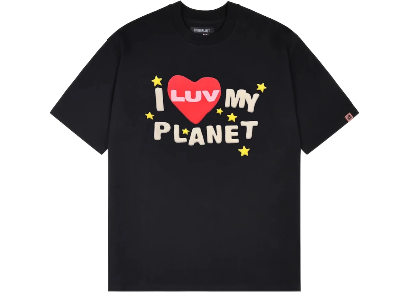 Broken Planet Luv My Planet T-shirt Midnight Black