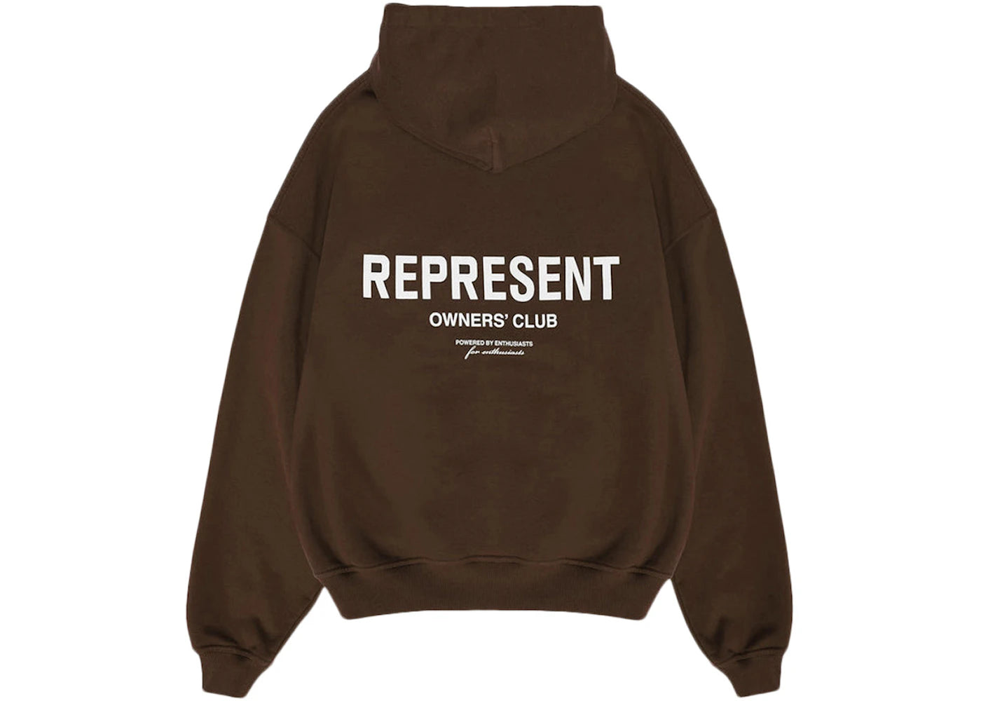 Represent Owner's Club Hoodie Brown/White