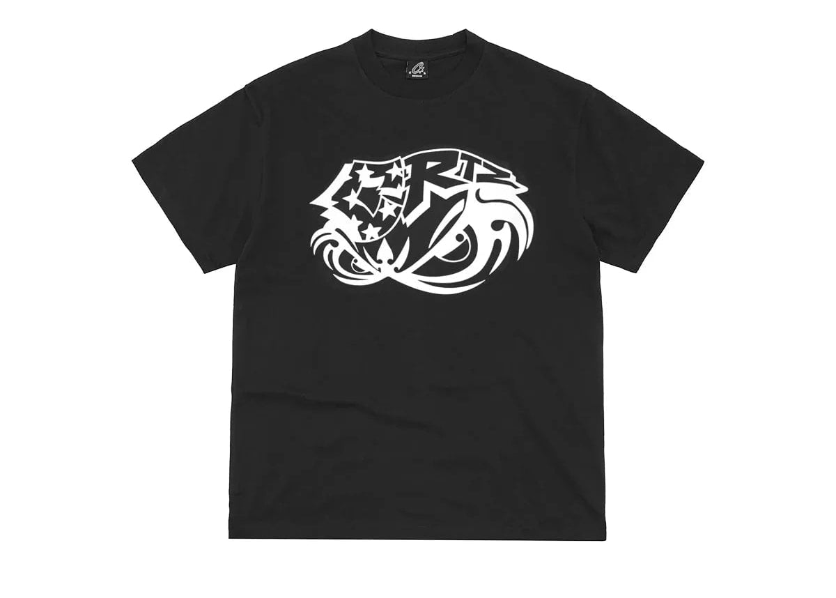 Corteiz Nuh Fear Tee Black White