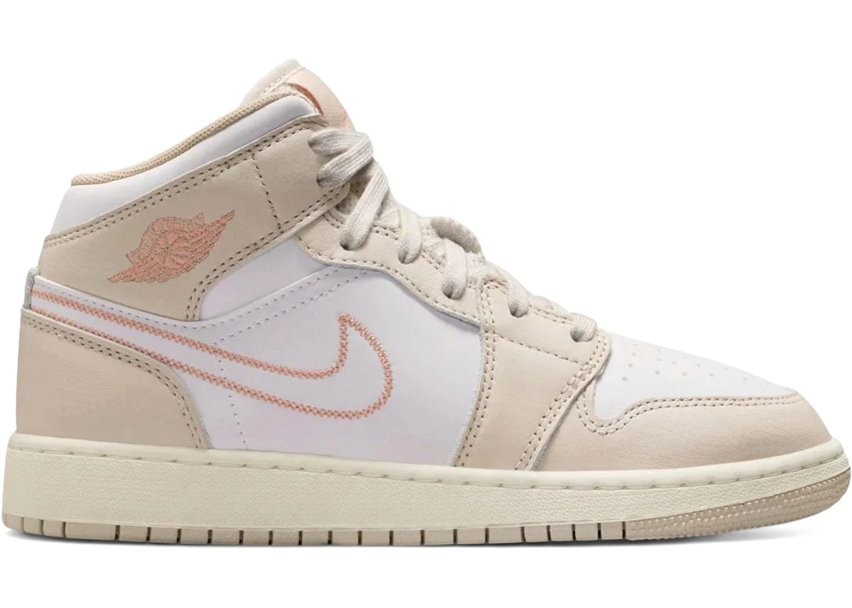 Jordan 1 Mid SE Sand Drift White Madder Root (GS)