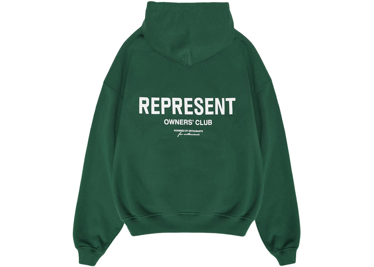 Represent Owner's Club Hoodie Racing Green/White