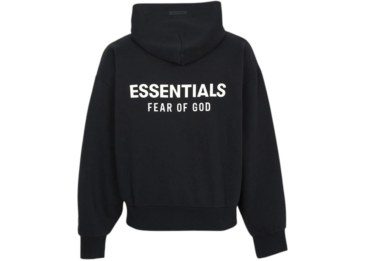 Fear of God Essentials Classic Hood Zip Up Sweatshirt Black