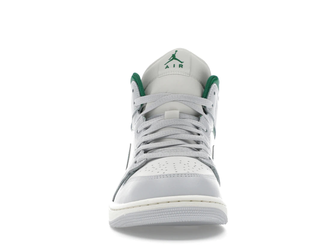 Jordan 1 Mid White Pure Platinum Pine Green