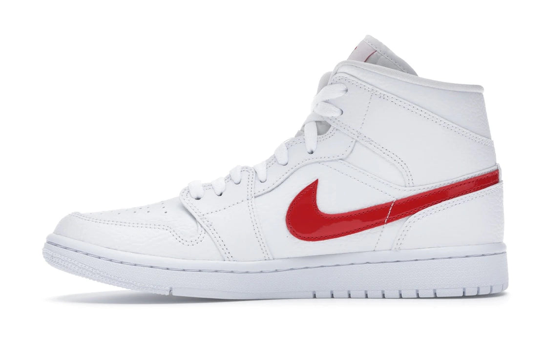 Jordan 1 Mid White University Red (Women's)