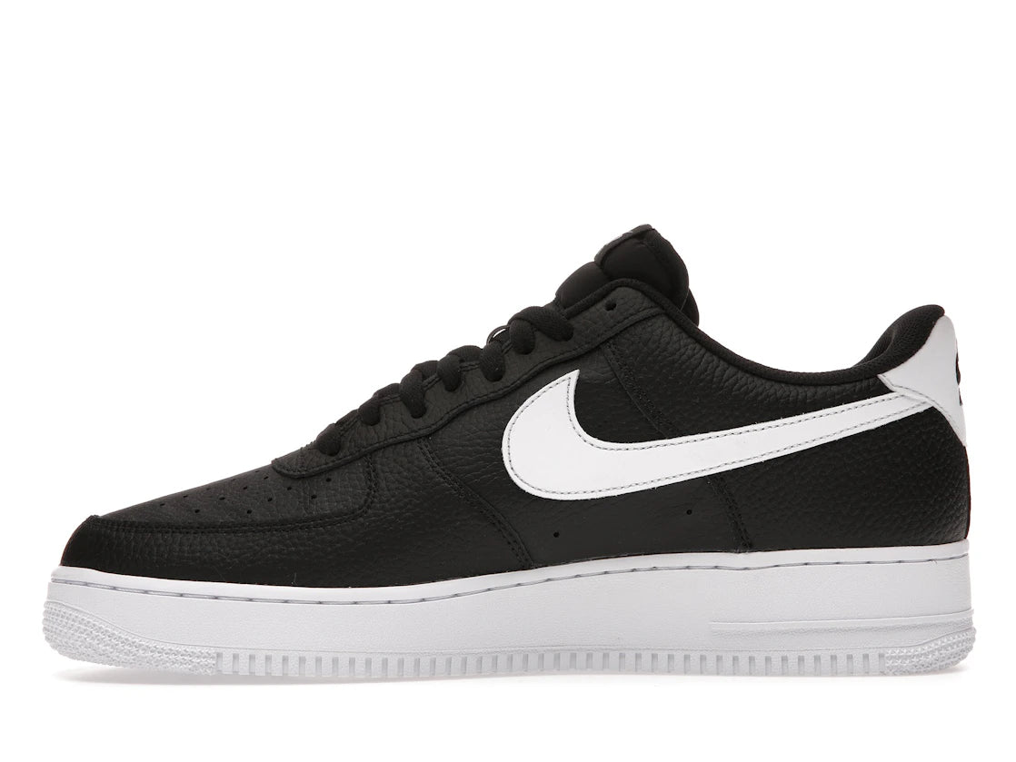 Nike Air Force 1 Low '07 Black White Pebbled Leather