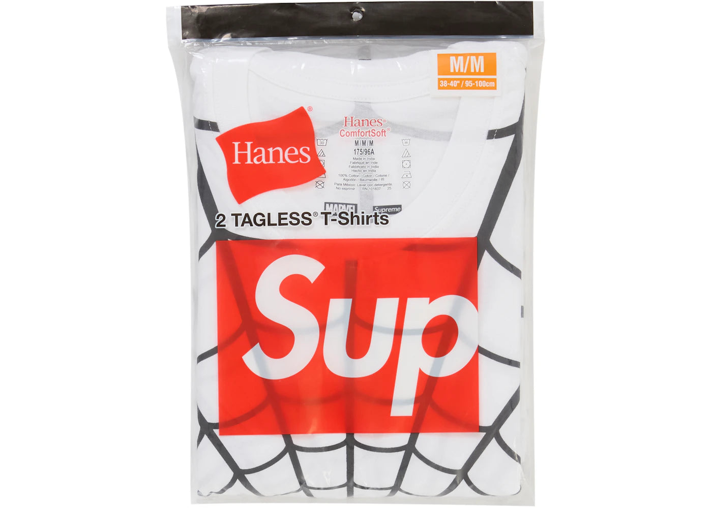 Supreme Hanes Spider-Man Tagless Tees (2 Pack) White