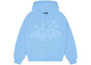 Broken Planet Market Sky Blue Zip Up Hoodie Sky Blue