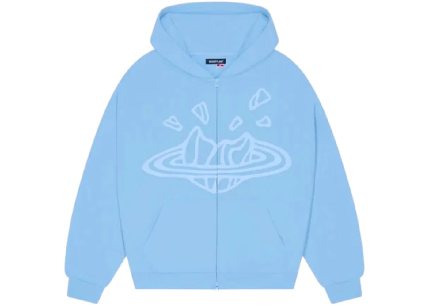 Broken Planet Market Sky Blue Zip Up Hoodie Sky Blue