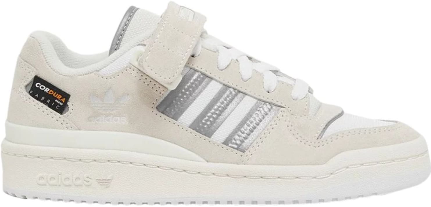 Adidas Forum Low J Off White Silver Metallic