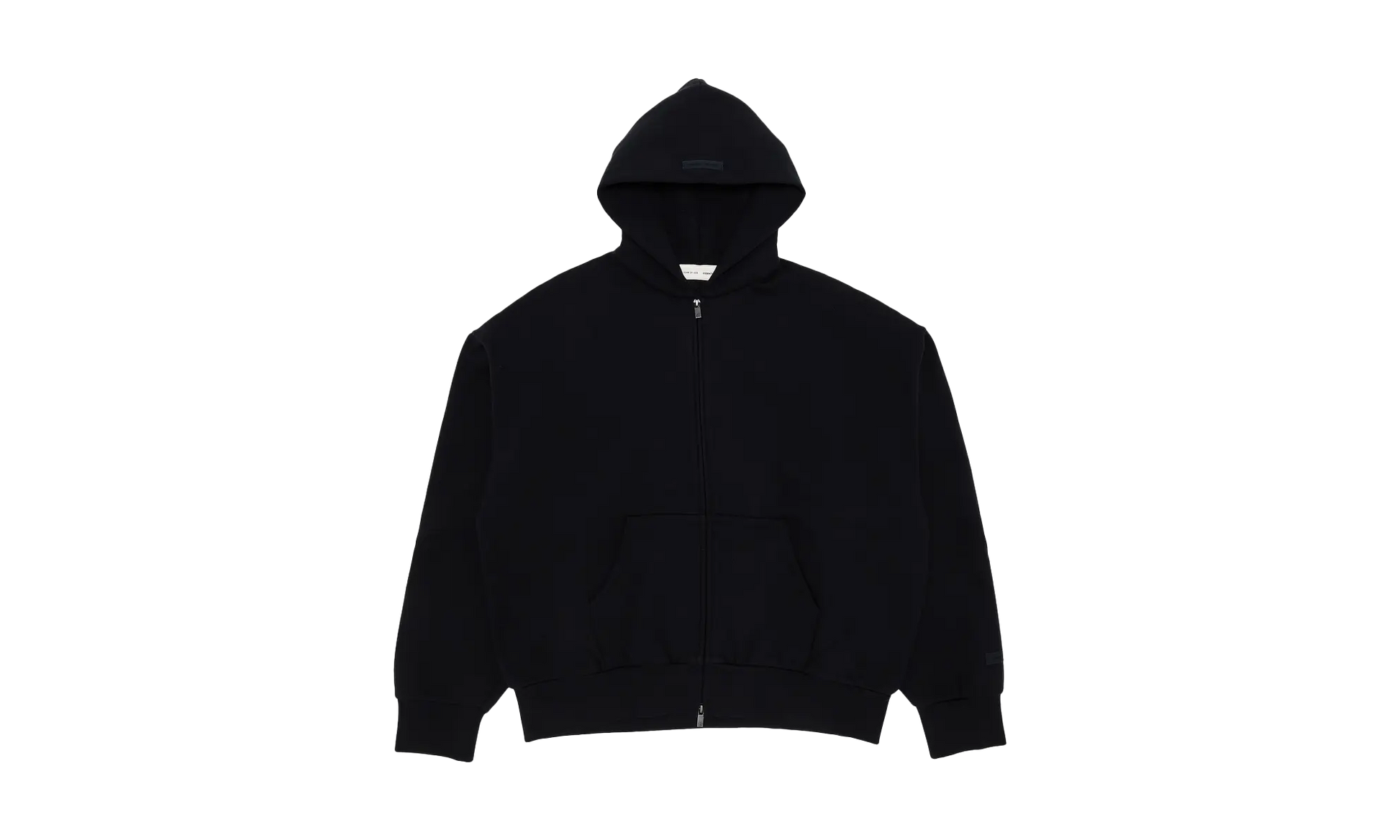 Fear of God Essentials Classic Hood Zip Up Sweatshirt Black