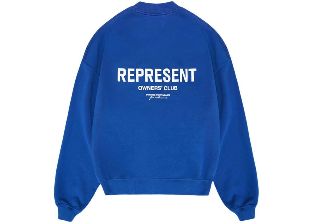 Represent Owner's Club Sweater Cobalt Blue/White