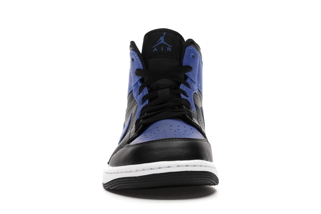 Jordan 1 Mid Hyper Royal Tumbled Leather
