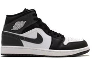 Jordan 1 Mid Black White Iron Grey