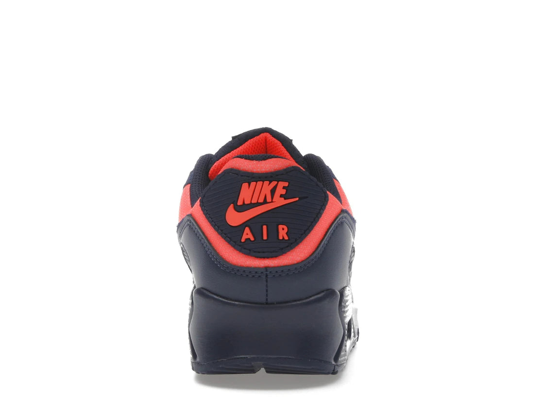 Nike Air Max 90 Blackened Blue Lemon Venom Hyper Crimson Gradient