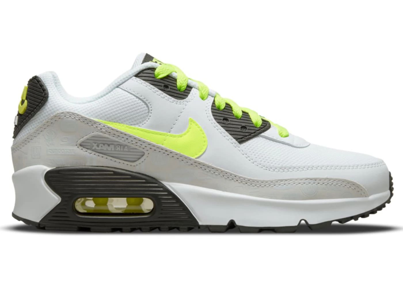 Nike Air Max 90 Leather White Volt (GS)