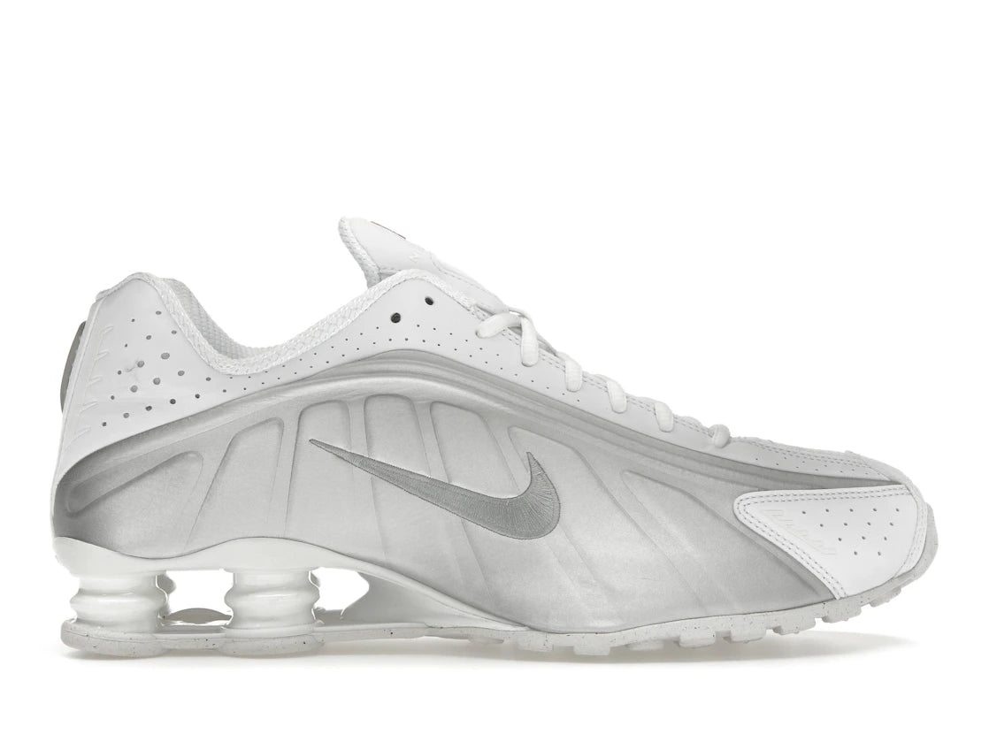 Nike Shox R4 White Bright Crimson Metallic Silver