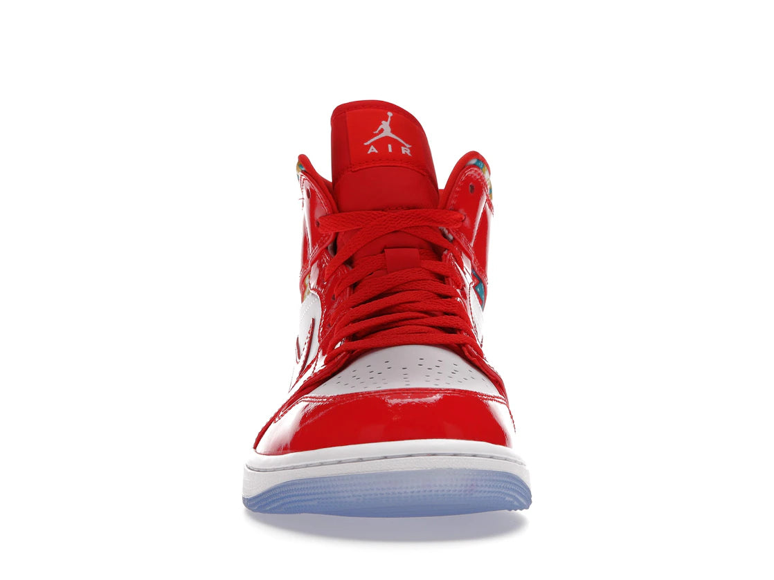 Jordan 1 Mid Barcelona Sweater Red Patent