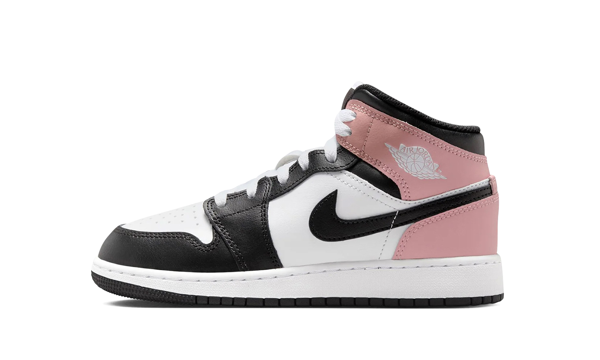 Jordan 1 Mid White Rust Pink Black (GS)