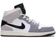 Jordan 1 Mid SE Craft White Cement Grey Black