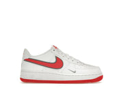 Nike Air Force 1 White Habanero Red Mini Swoosh (GS)