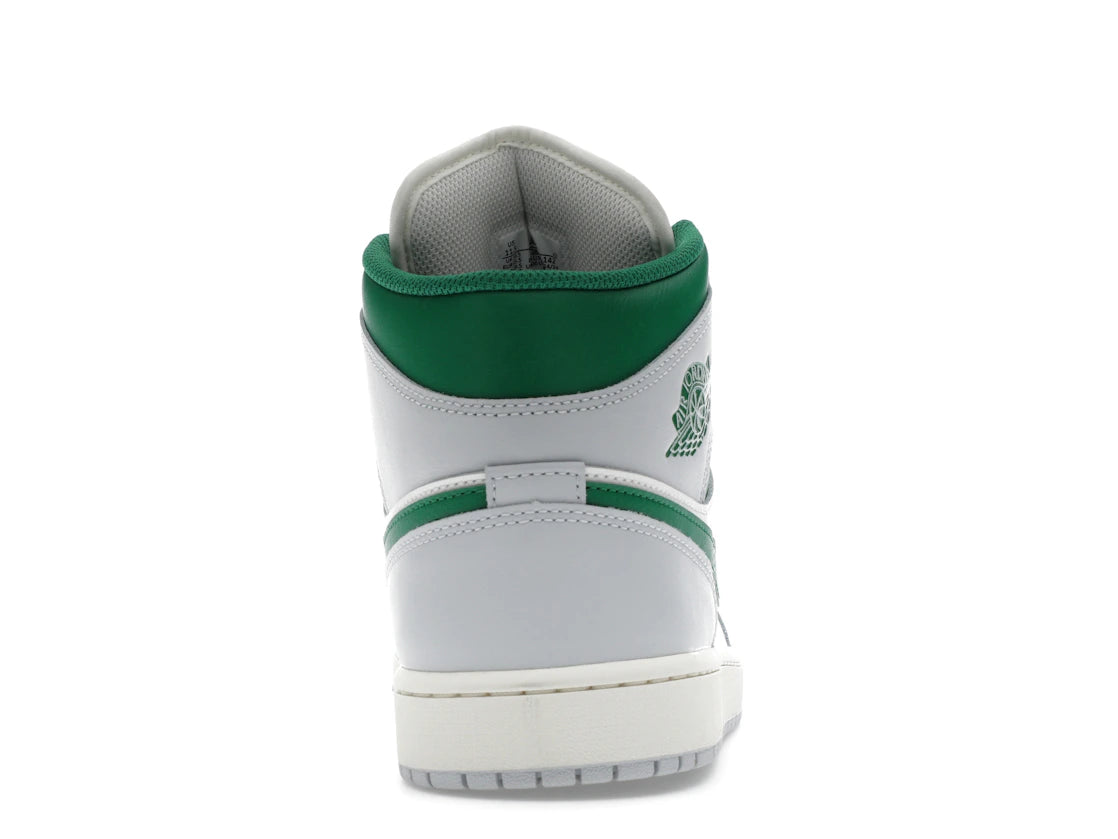 Jordan 1 Mid White Pure Platinum Pine Green