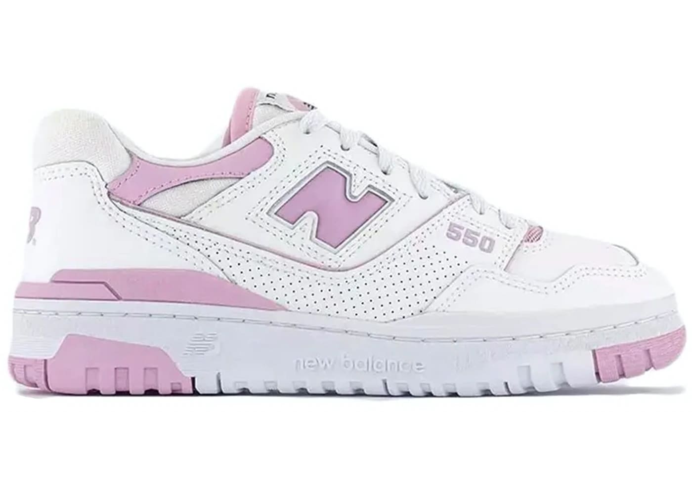 New Balance 550 White Bubblegum Pink (Women's)
