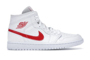 Jordan 1 Mid White University Red (Women's)