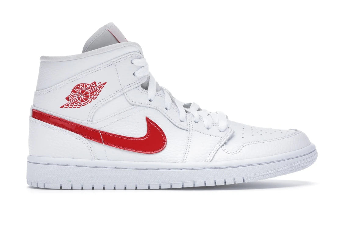 Jordan 1 Mid White University Red (Women's)